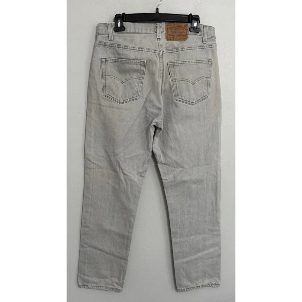 Vintage Levi's 501XX Men's 34x32 Original Fit Button Fly Gray Light Wash Jeans